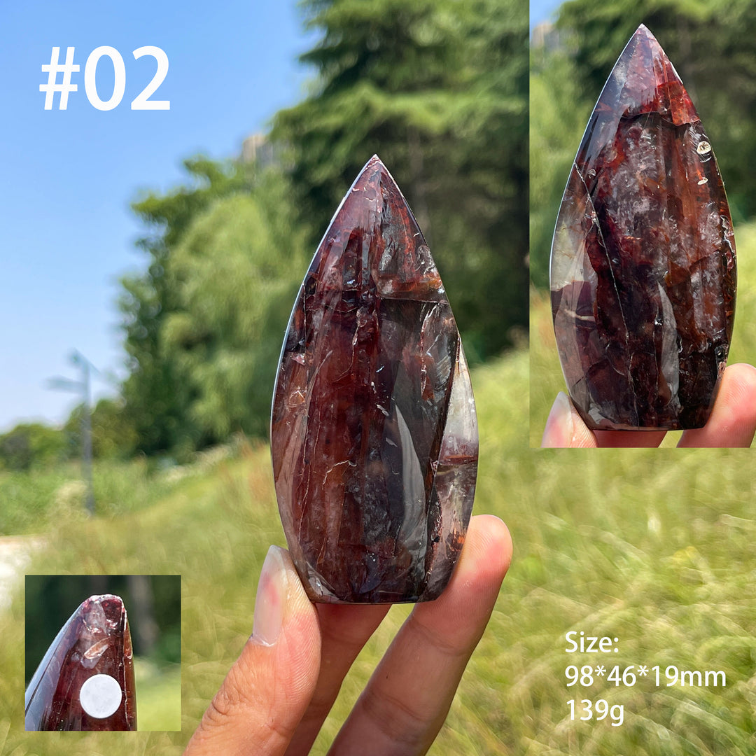 Unique,A Slightly Imperfect Natural Fire Quartz Crystal Teardrop
