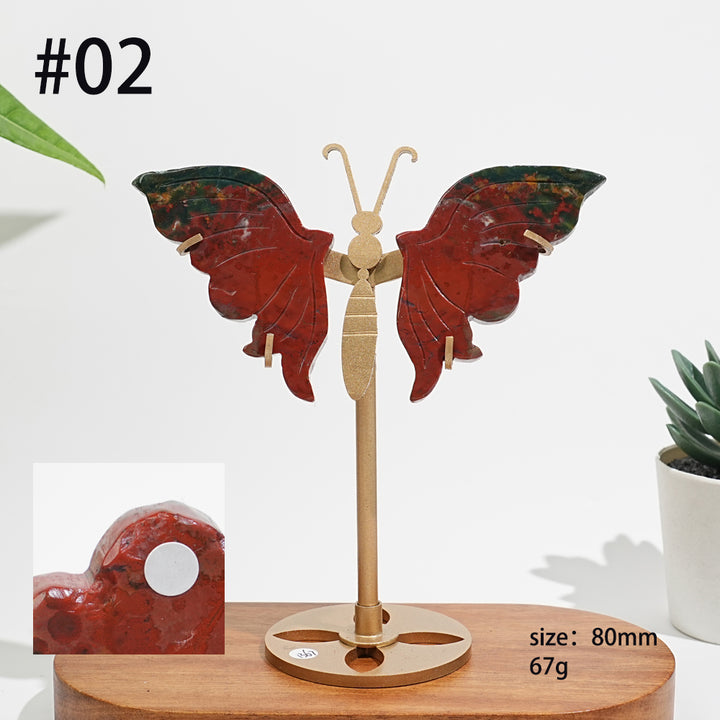 Unique,A Slightly Imperfect Natural Ocean Jasper Delicate Butterfly Wings