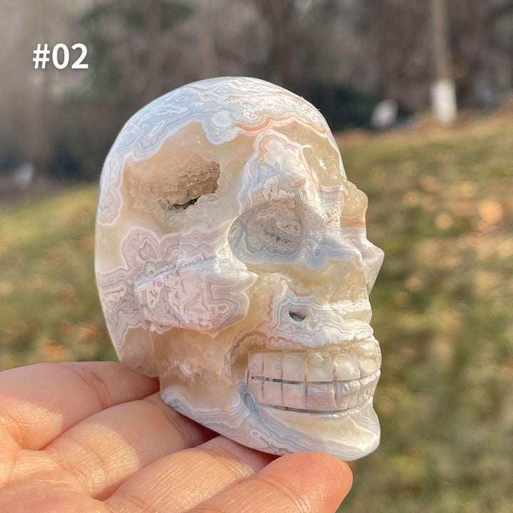 Unique,Natural Crystal Agate Skull