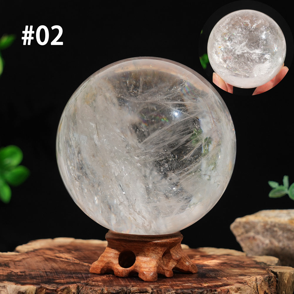 Unique, Natural Top Clear Quartz Sphere