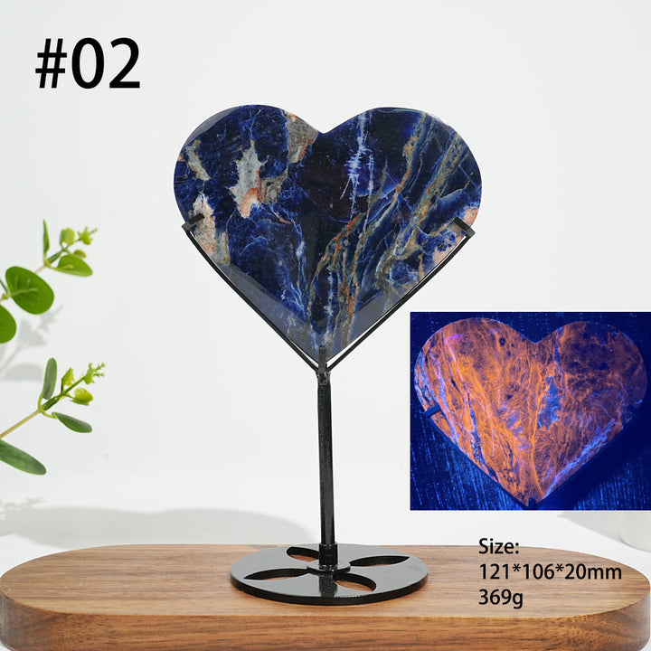 Unique,Natural Crystal Sodalite Heart