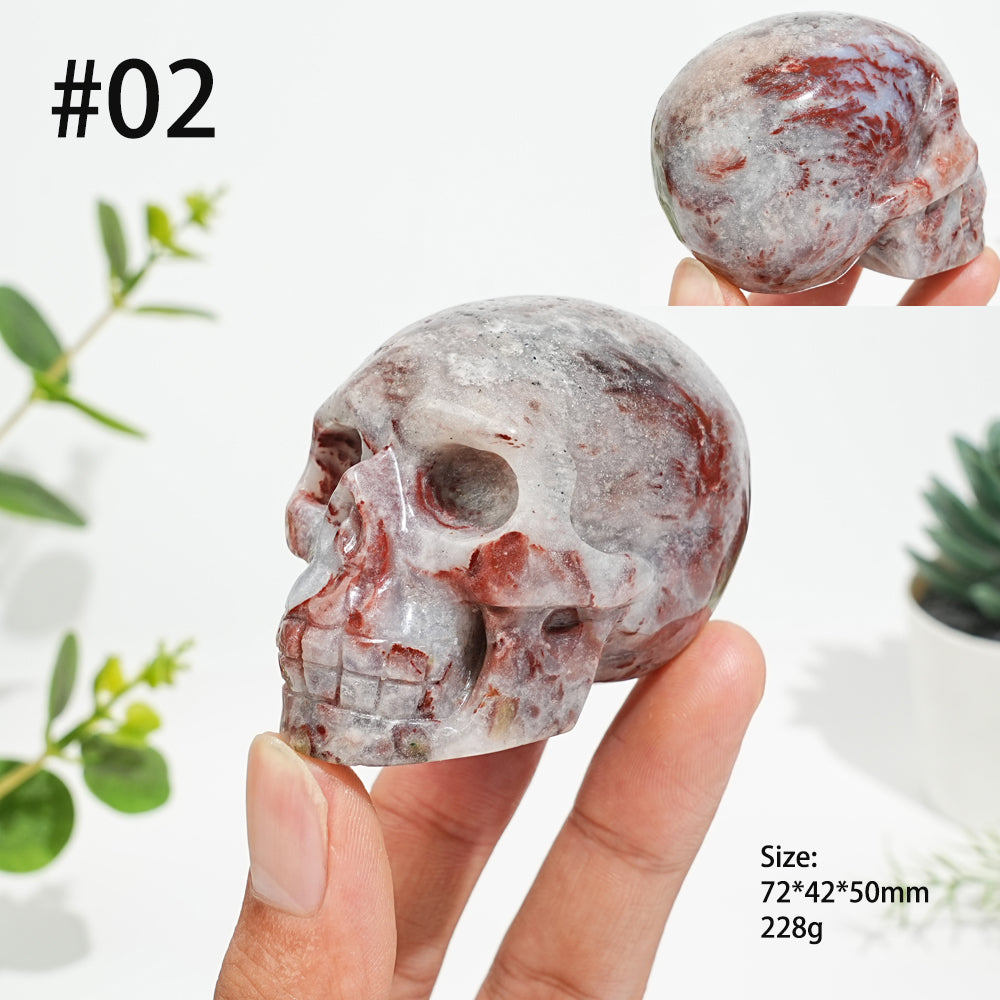 Unique,Natural Bold Ocean Jasper Skull Carving