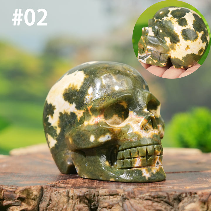 Unique,Natural Ocean Jasper Skull