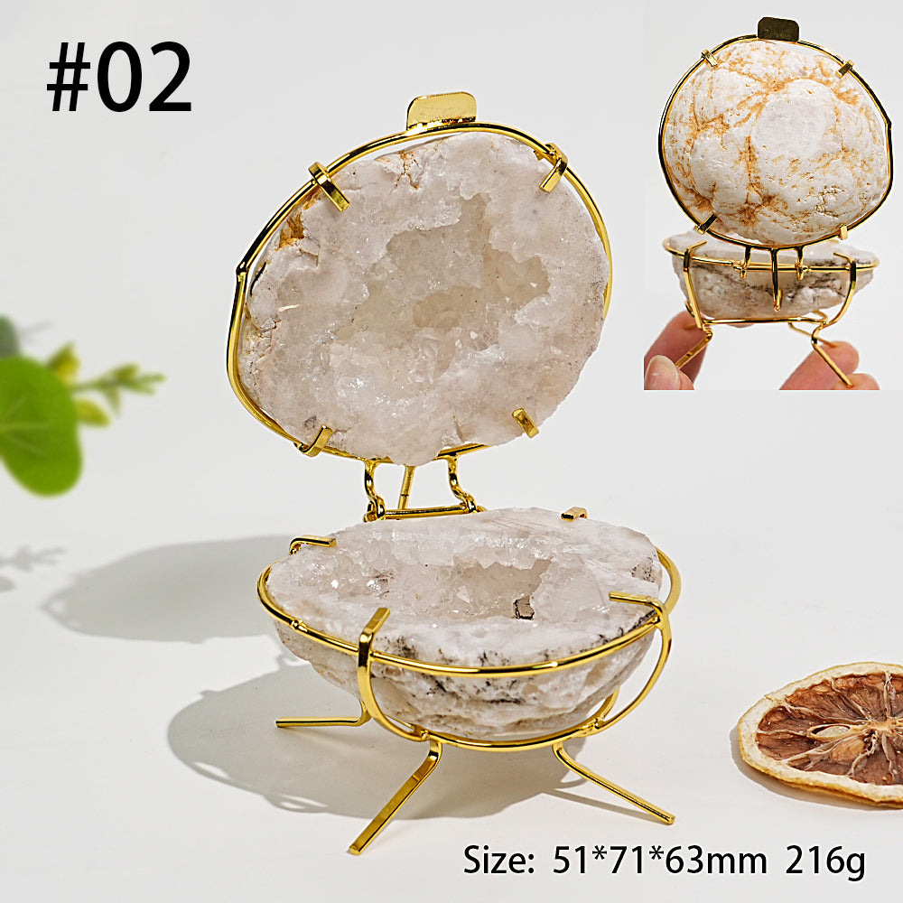 Unique,Natural Crystal Moroccan Geode Treasure Basin