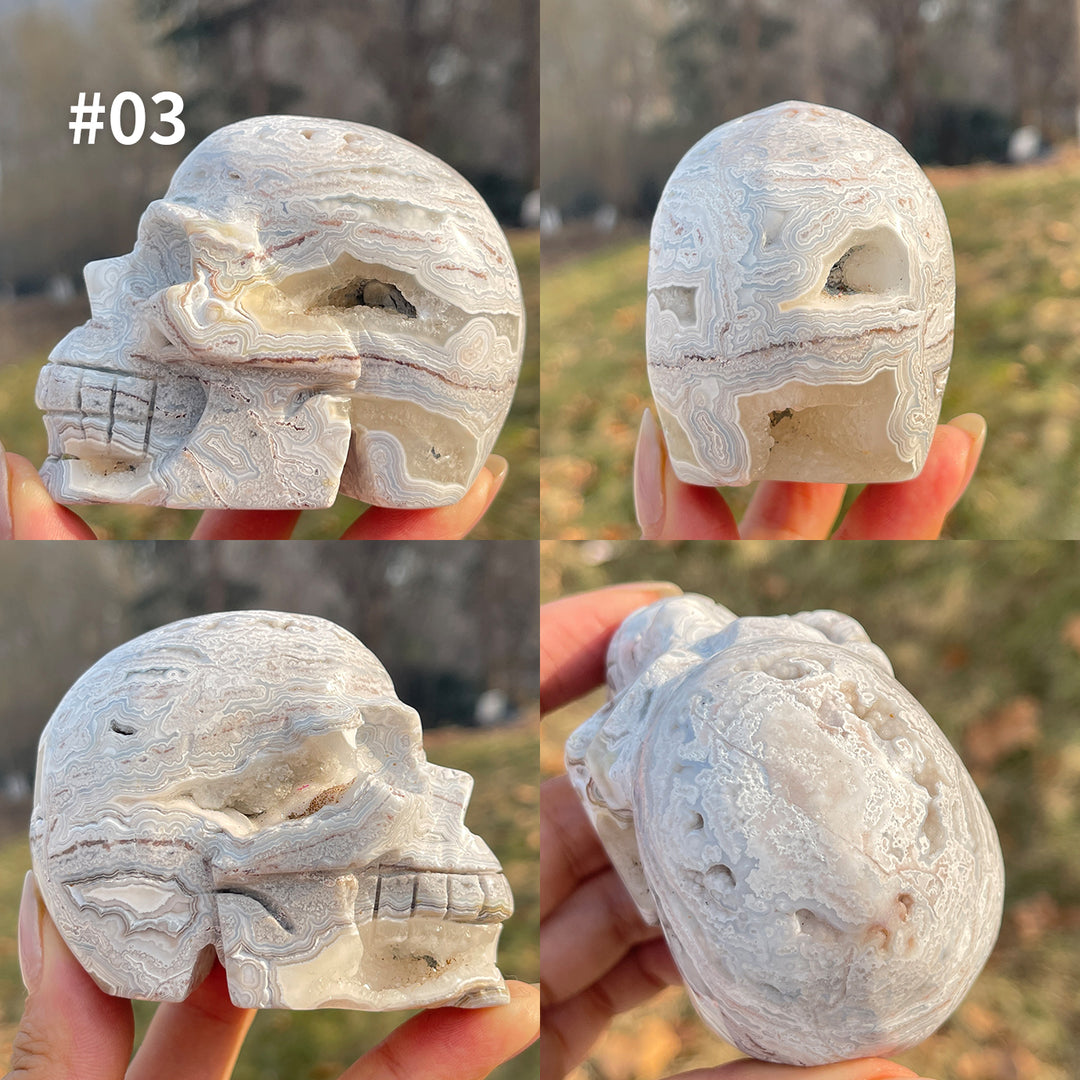Unique,Natural Crystal Agate Skull