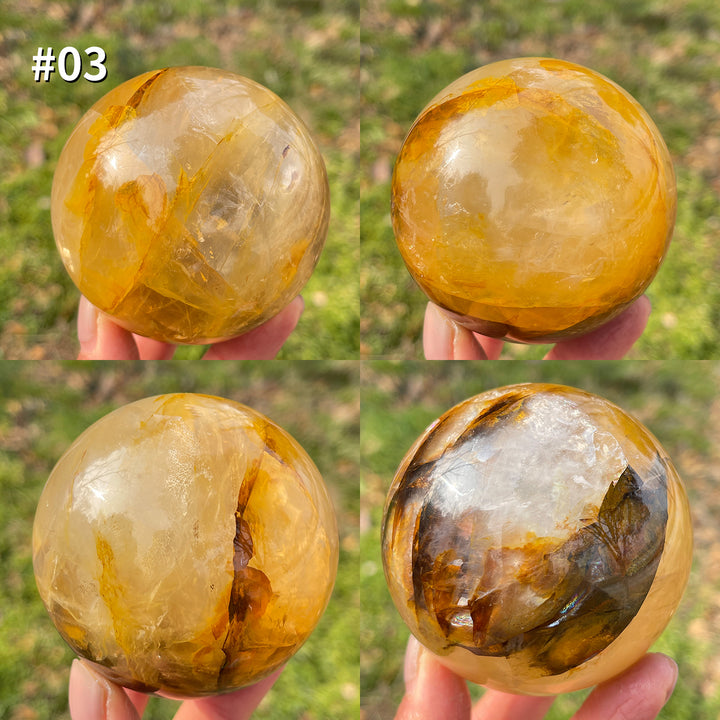 Unique,Natural Golden Healer Sphere