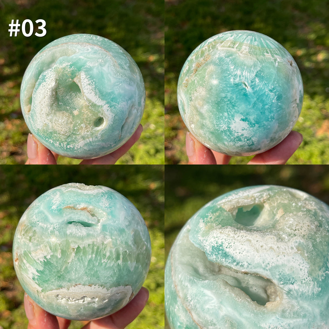 Unique,Natural Crystal Hemimorphite Sphere