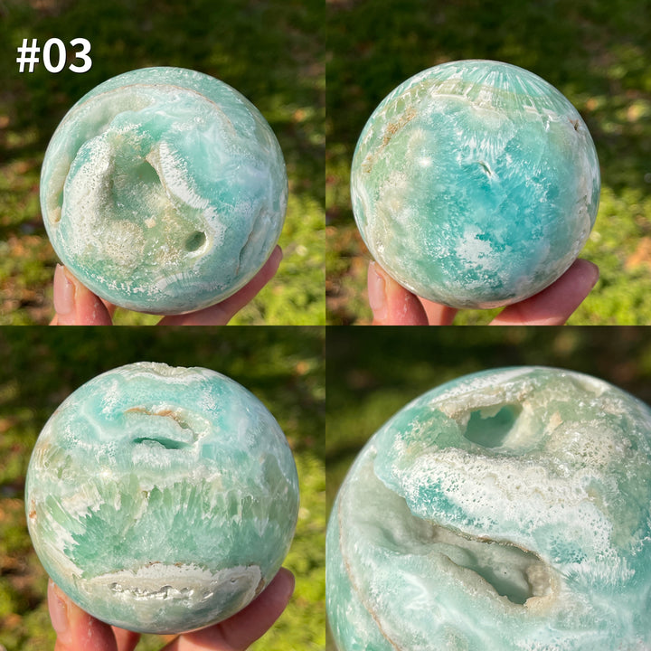 Unique,Natural Crystal Hemimorphite Sphere