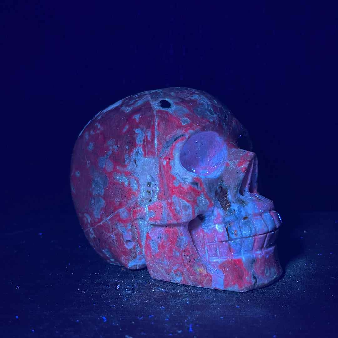 ⚡SALE⚡Unique,Natural Peruvian Rhodochrosite Skull