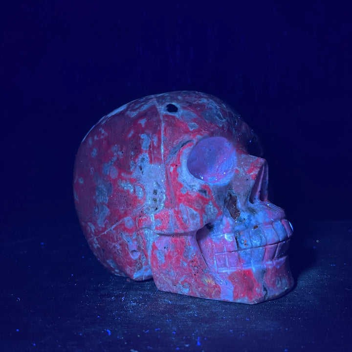 ⚡SALE⚡Unique,Natural Peruvian Rhodochrosite Skull