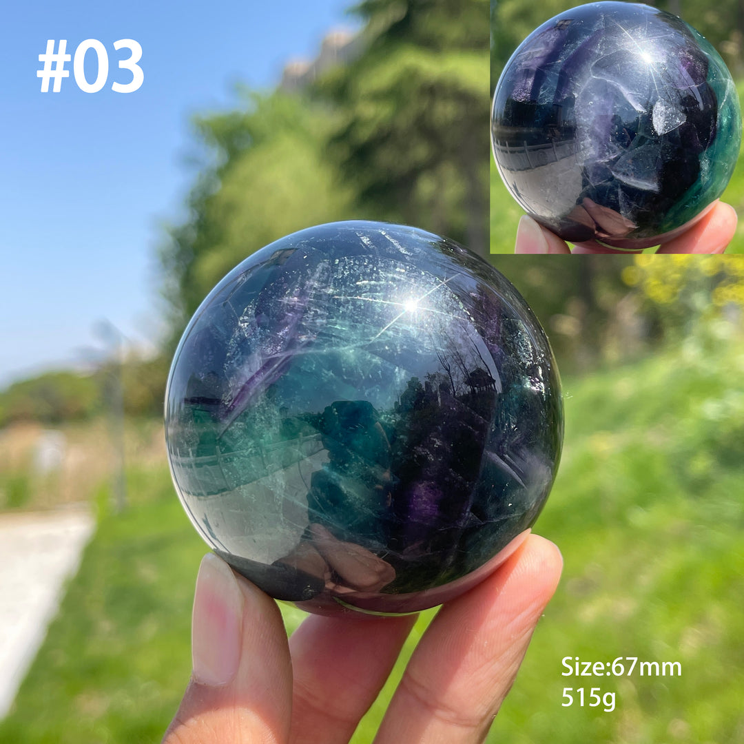 Unique,Natural Crystal Fluorite Sphere