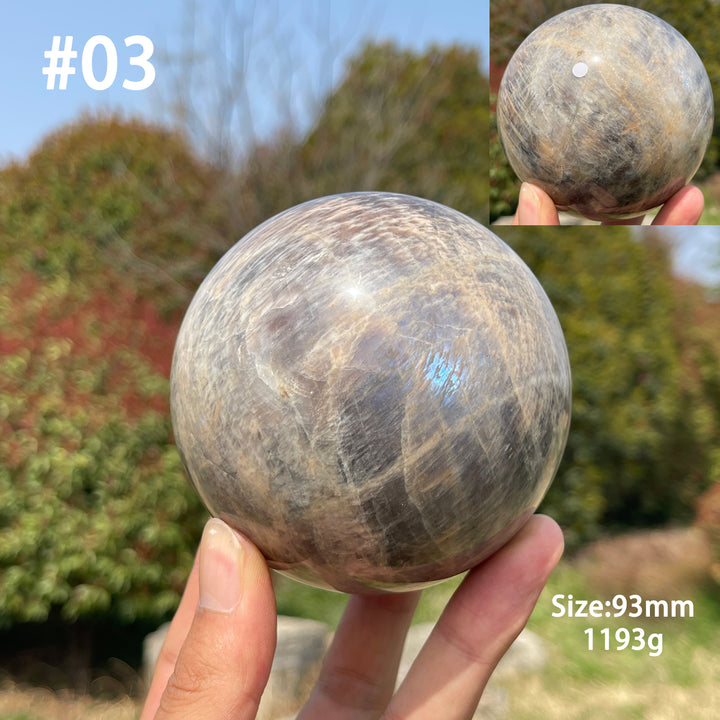 Unique,A Slightly Imperfect Crystal Sunstone-Moonstone Sphere
