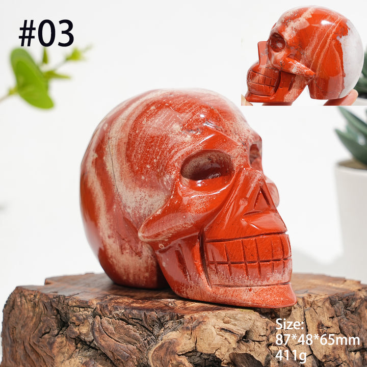 Unique,Natural Crystal Red Jasper Skull
