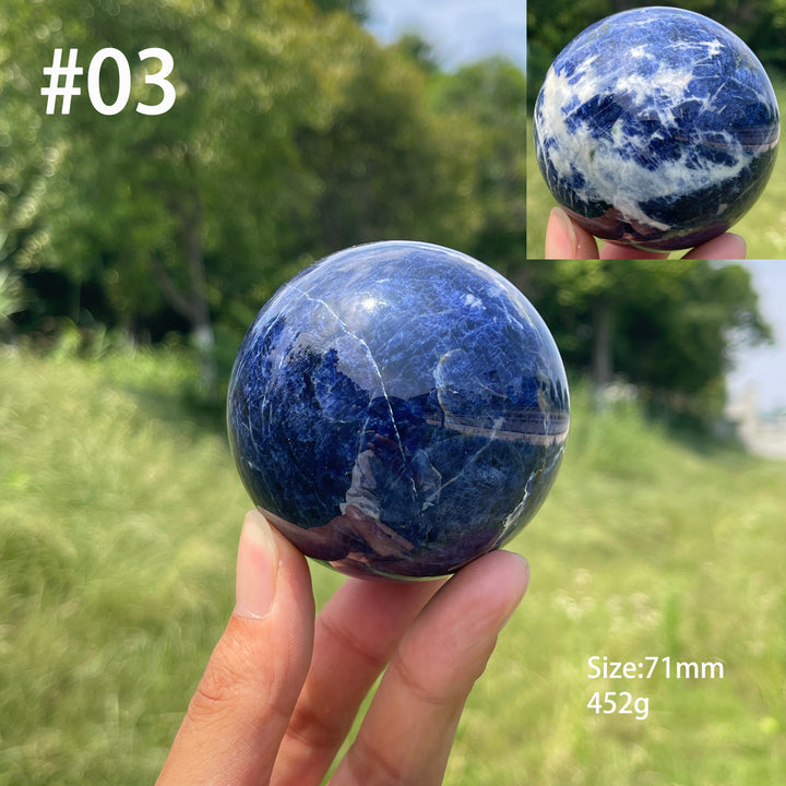 Unique,Natural Crystal Serene Sodalite Sphere