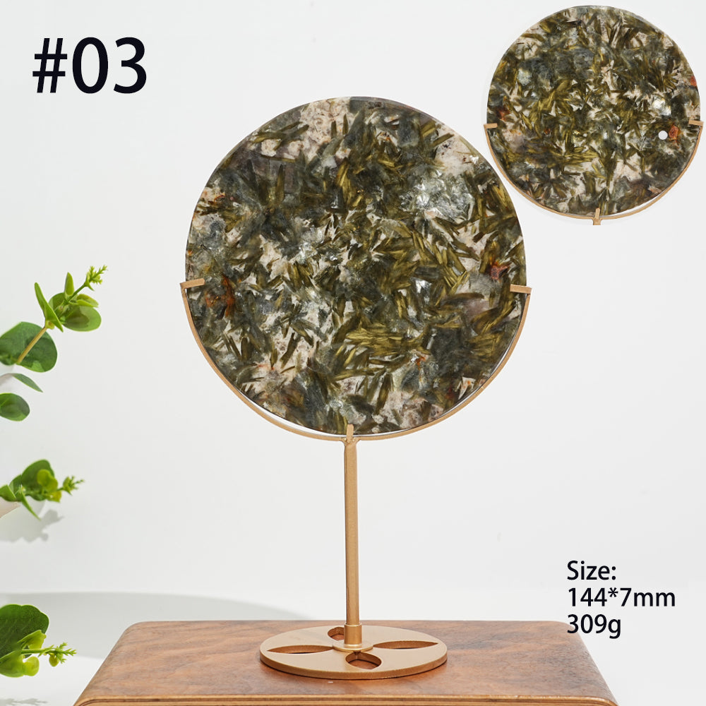 Unique,Natural Phlogopite Crystal Disc With Stand