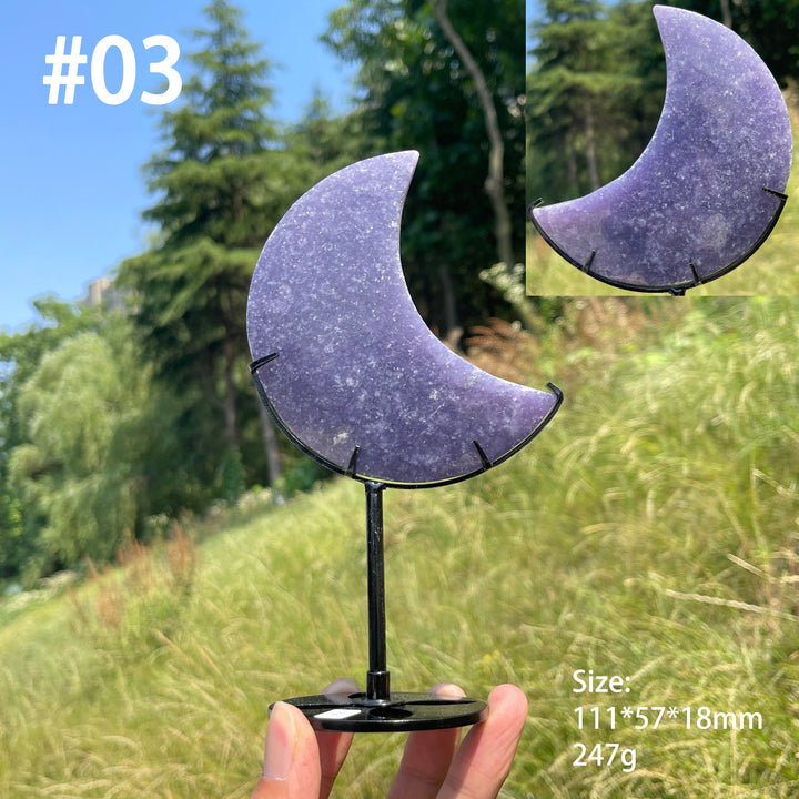 Unique,Natural Lepidolite Moon