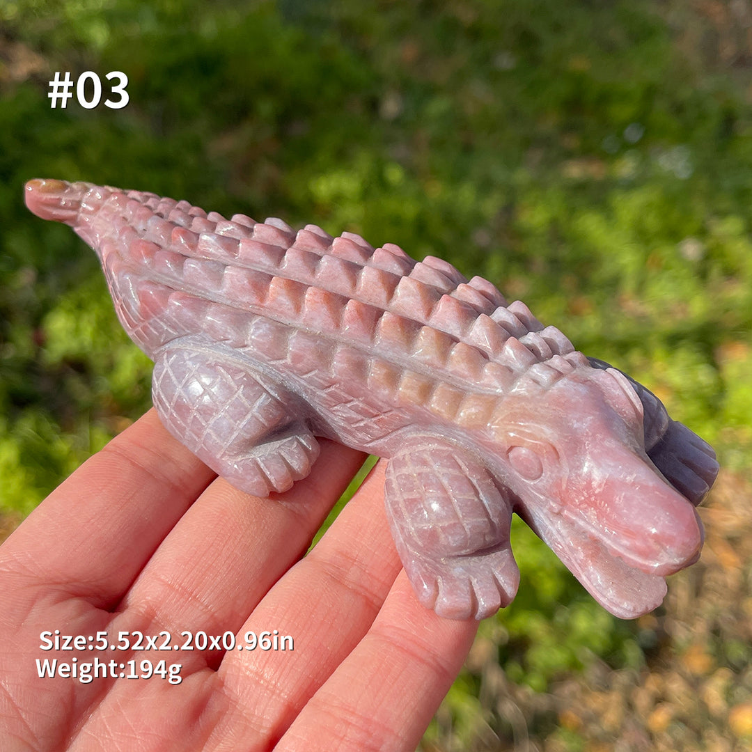 Unique,Natural Crystal Ocean Jasper Crocodile