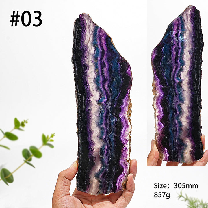 Unique,Natural Crystal Stunning Fluorite Slice