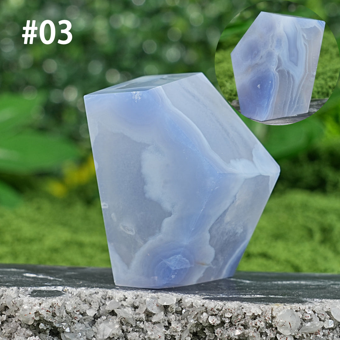 Unique, Natural Top Blue Agate Freeform