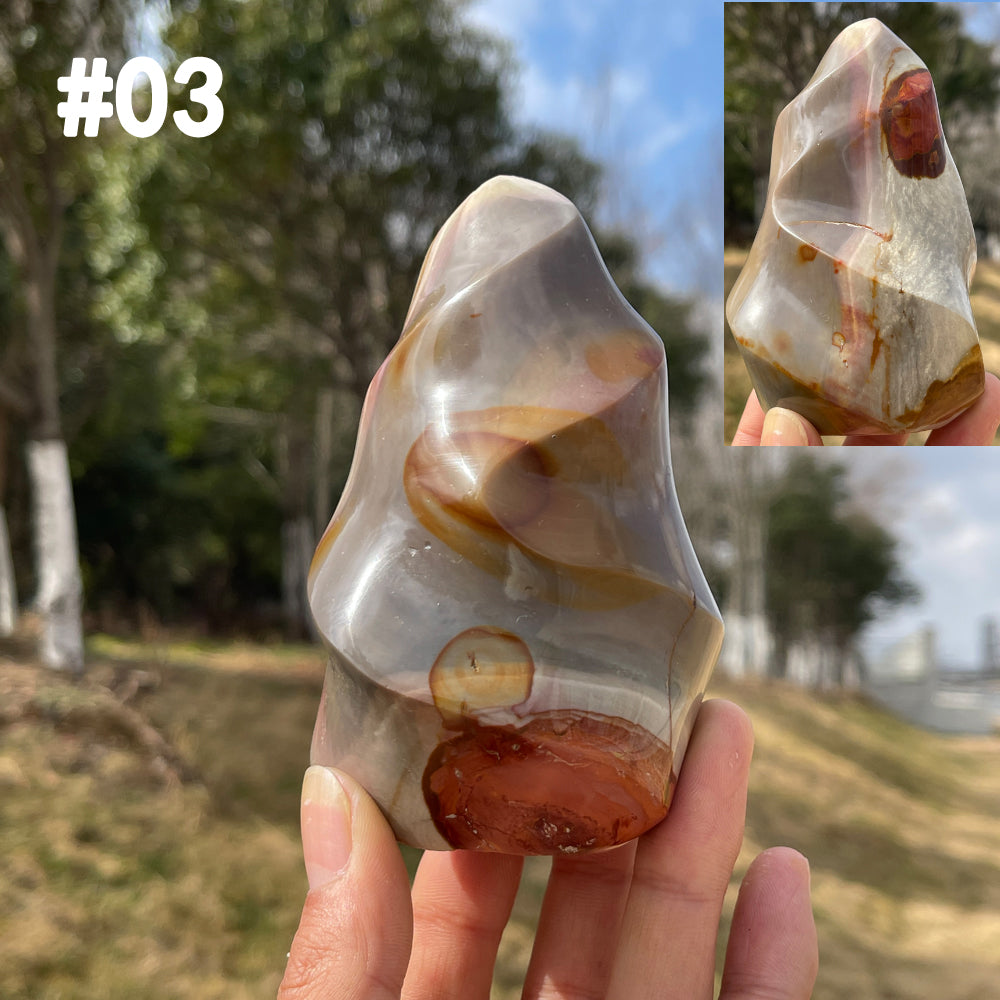 Unique,Natural Poly Chrome Jasper Flame