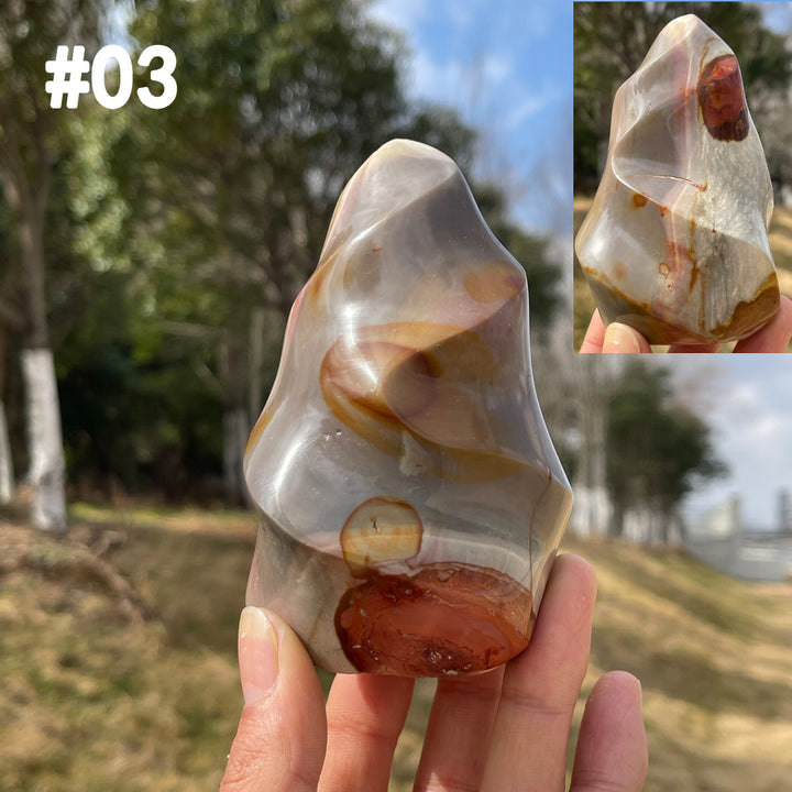 Unique,Natural Poly Chrome Jasper Flame