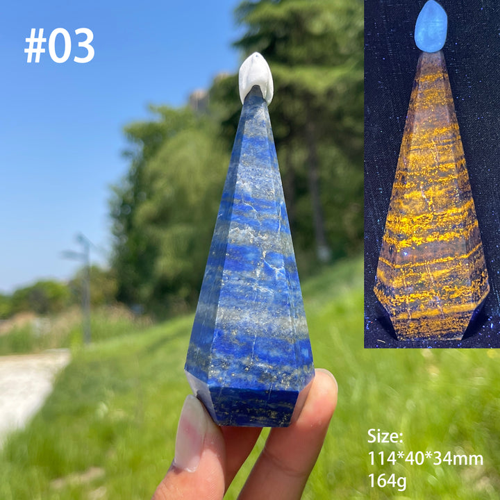 Unique,Natural Lapis Lazuli Diamond Tower