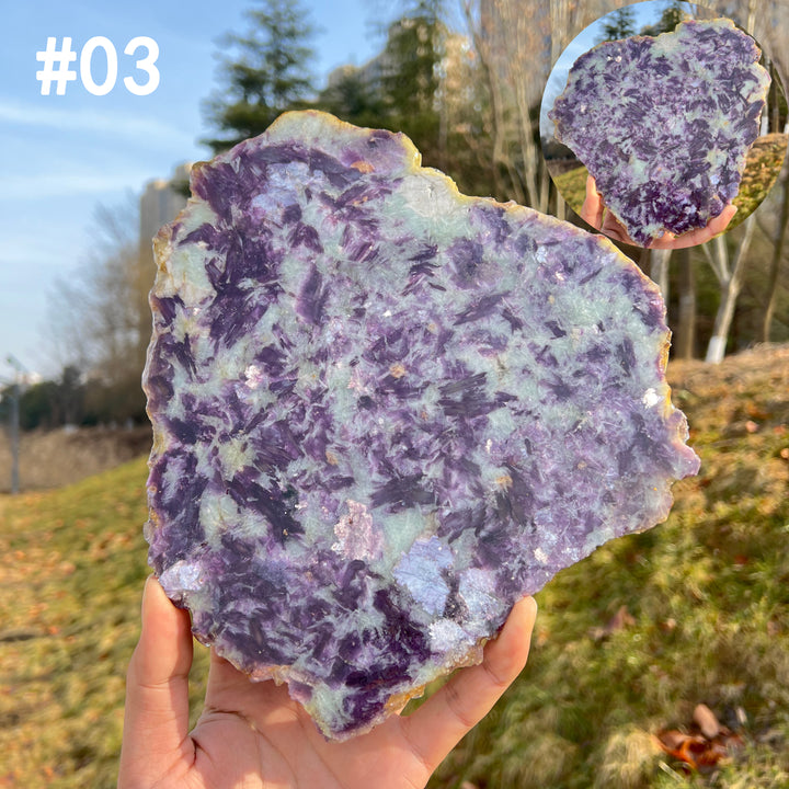 Unique,Imperfect Natural Lepidolite Slice
