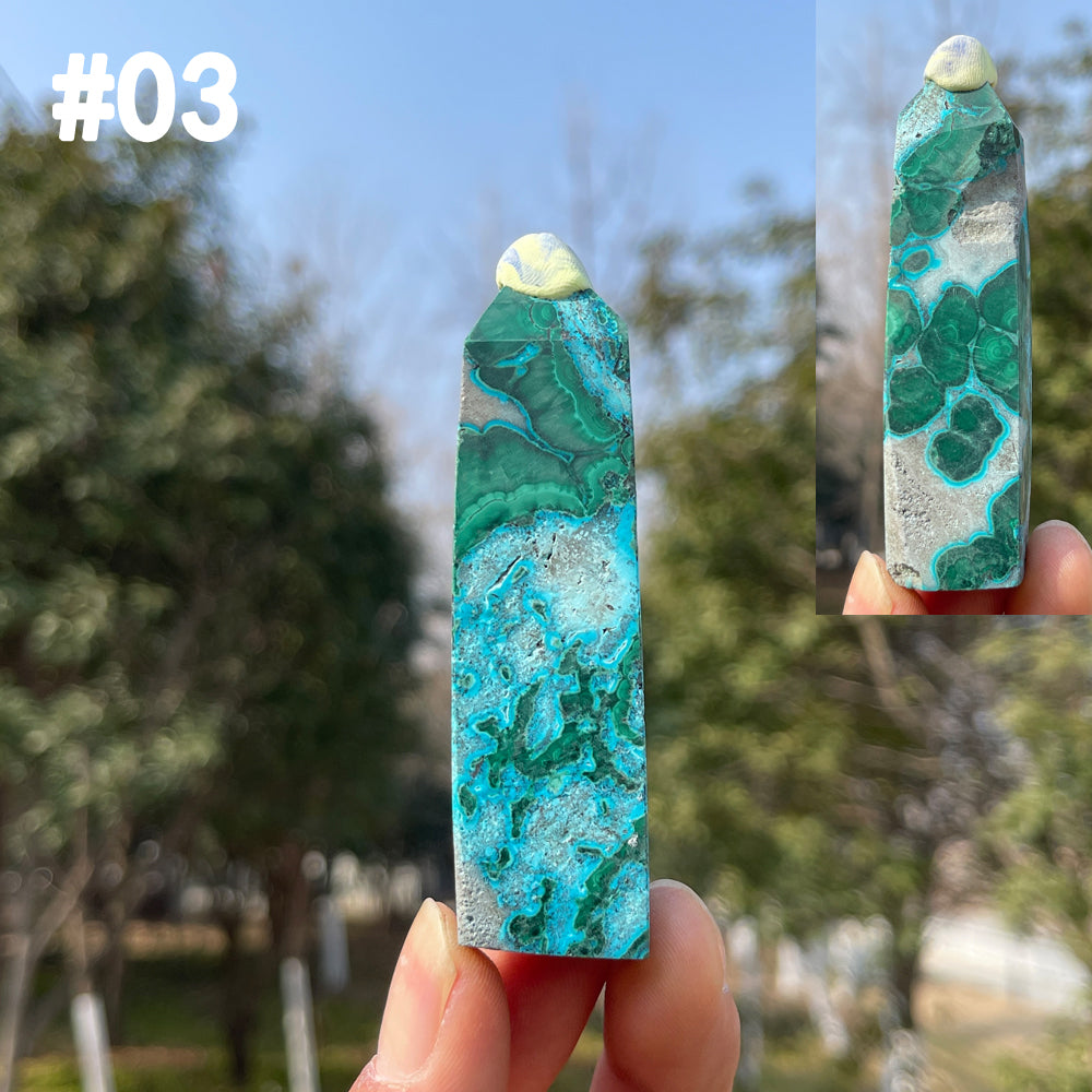 Unique,Natural Crystal Chrysocolla Point