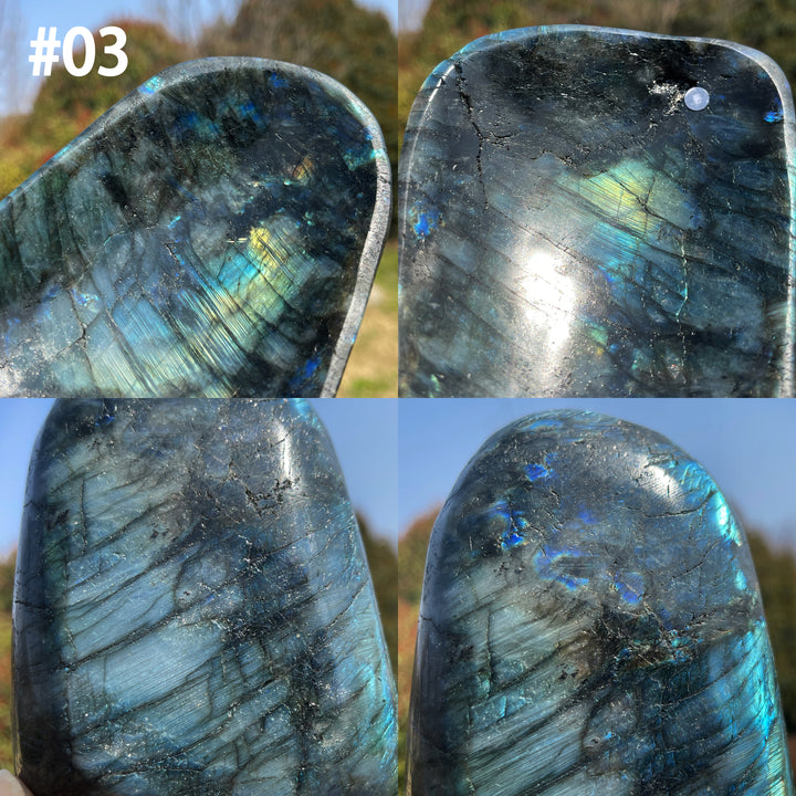 Unique,A Slightly Imperfect Crystal Natural Labradorite Bowl