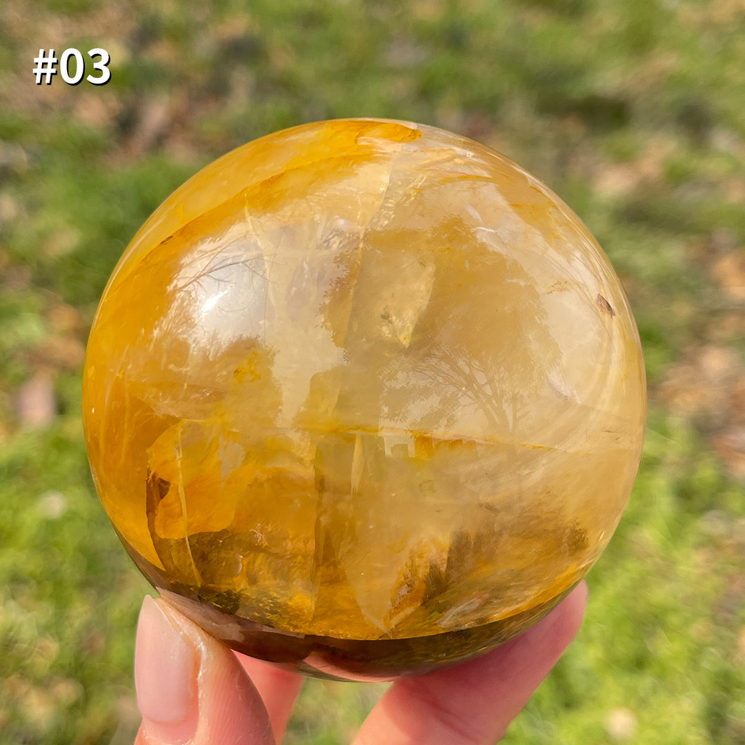 Unique,Natural Golden Healer Sphere