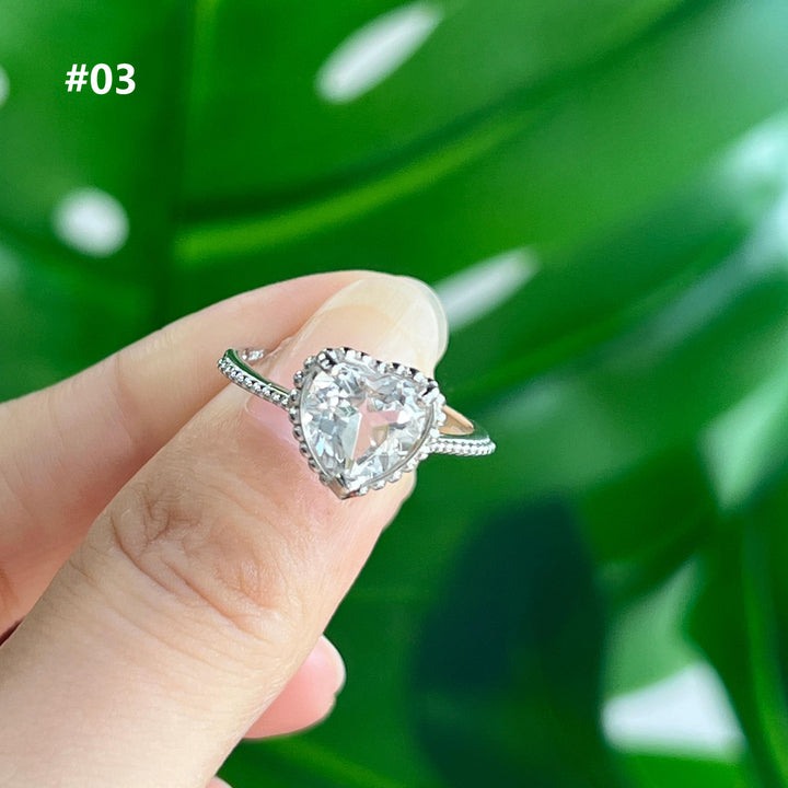 Clear Quartz Rings, S925