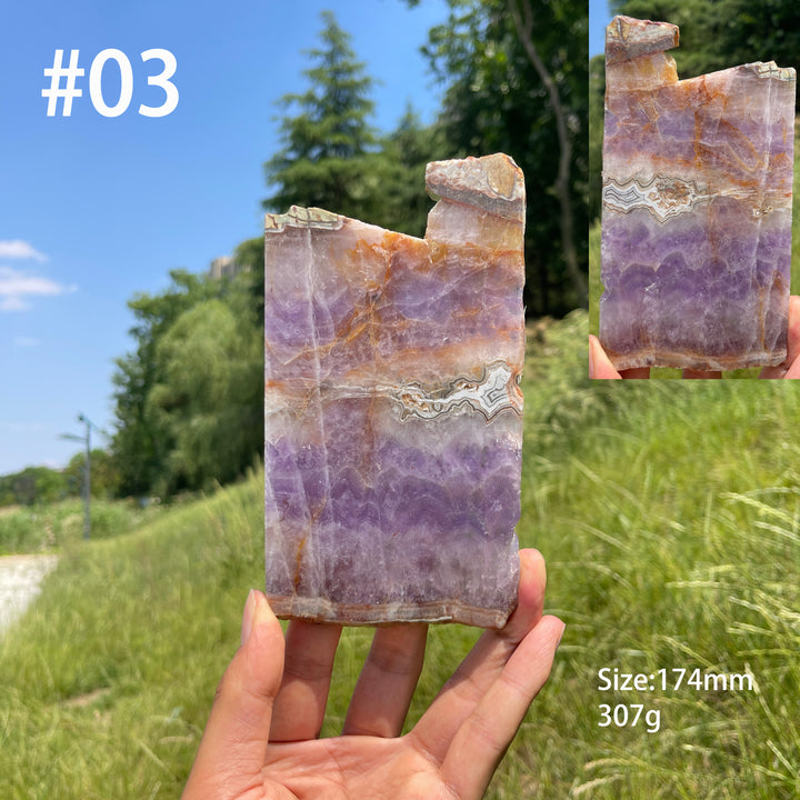 Unique,A Slightly Imperfect Natural Amethyst Agate Slice