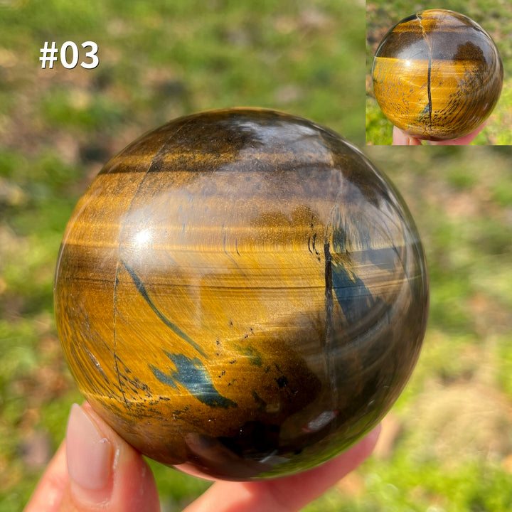 Unique,Natural Crystal Tiger Eye Sphere