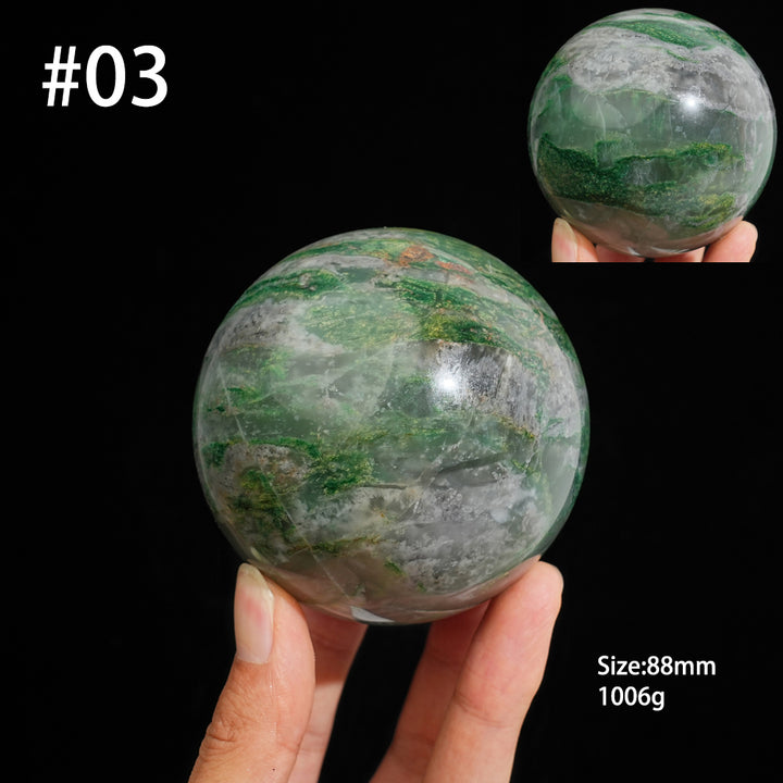 Unique,Natural Earthy African Green Jade Sphere