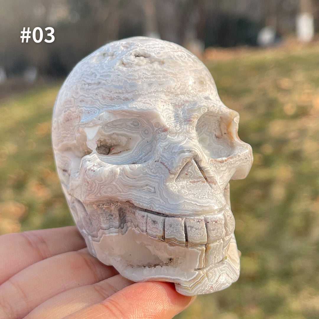 Unique,Natural Crystal Agate Skull