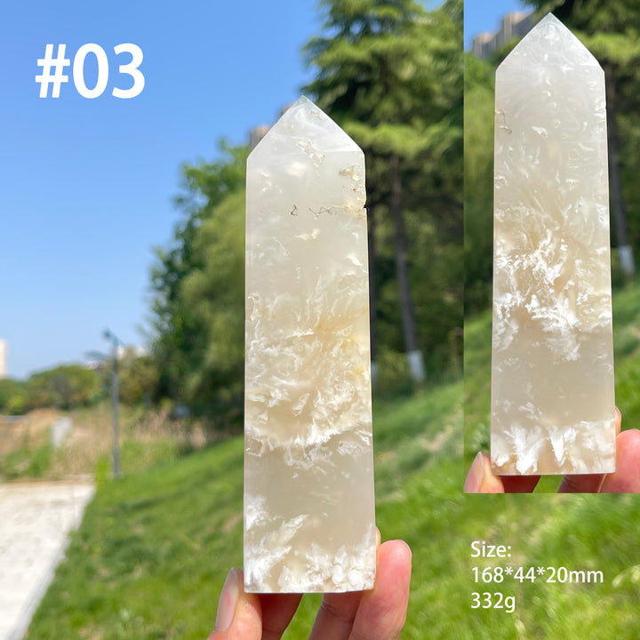 Unique,Natural Feather Agate Crystal Point