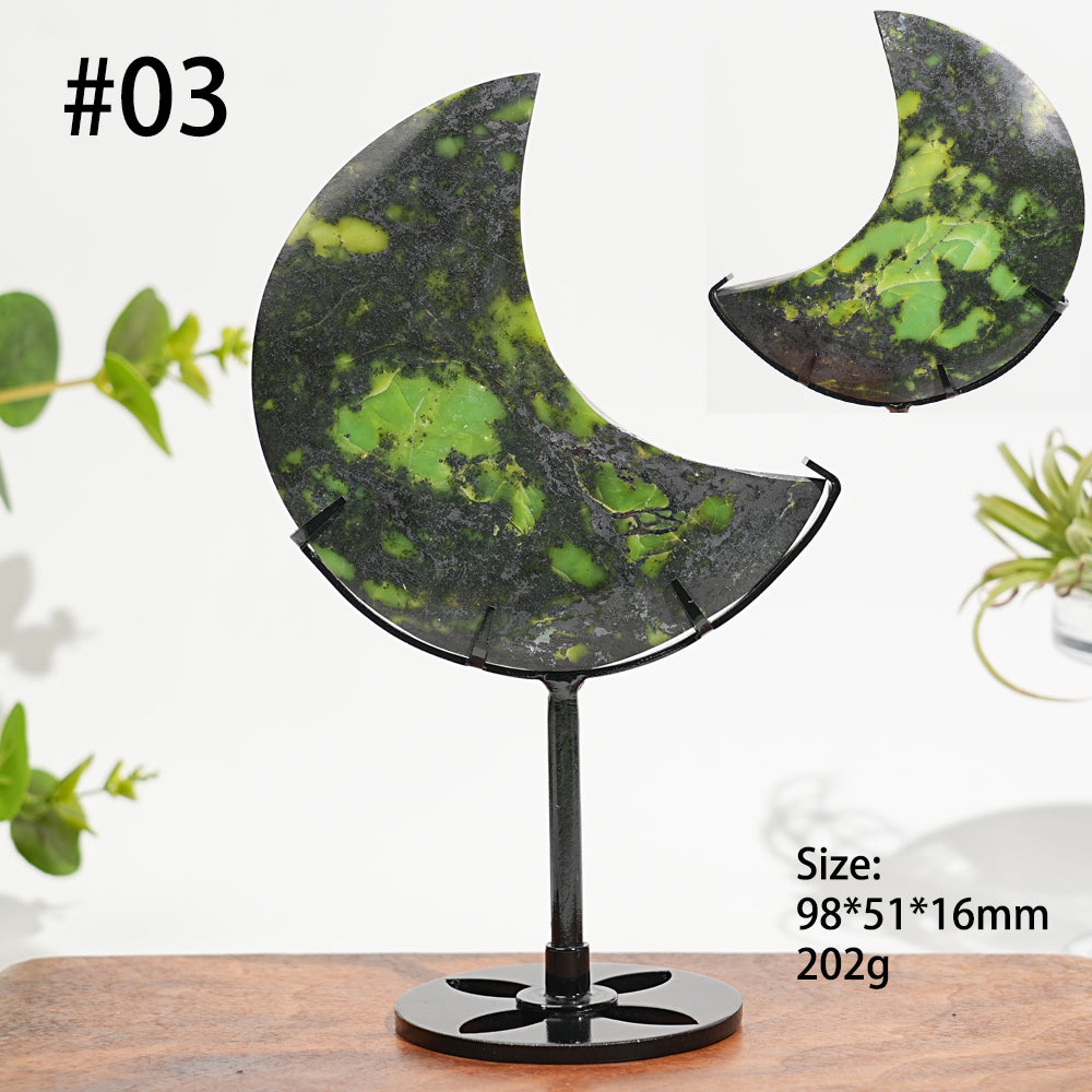 Unique,Natural Crystal Serpentine Moon