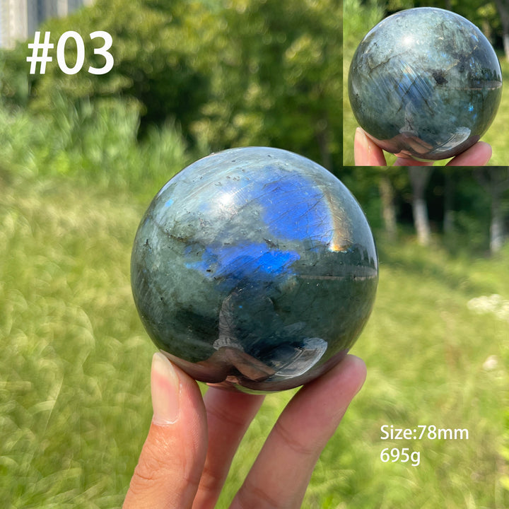 Unique,Natural Crystal Labradorite Sphere