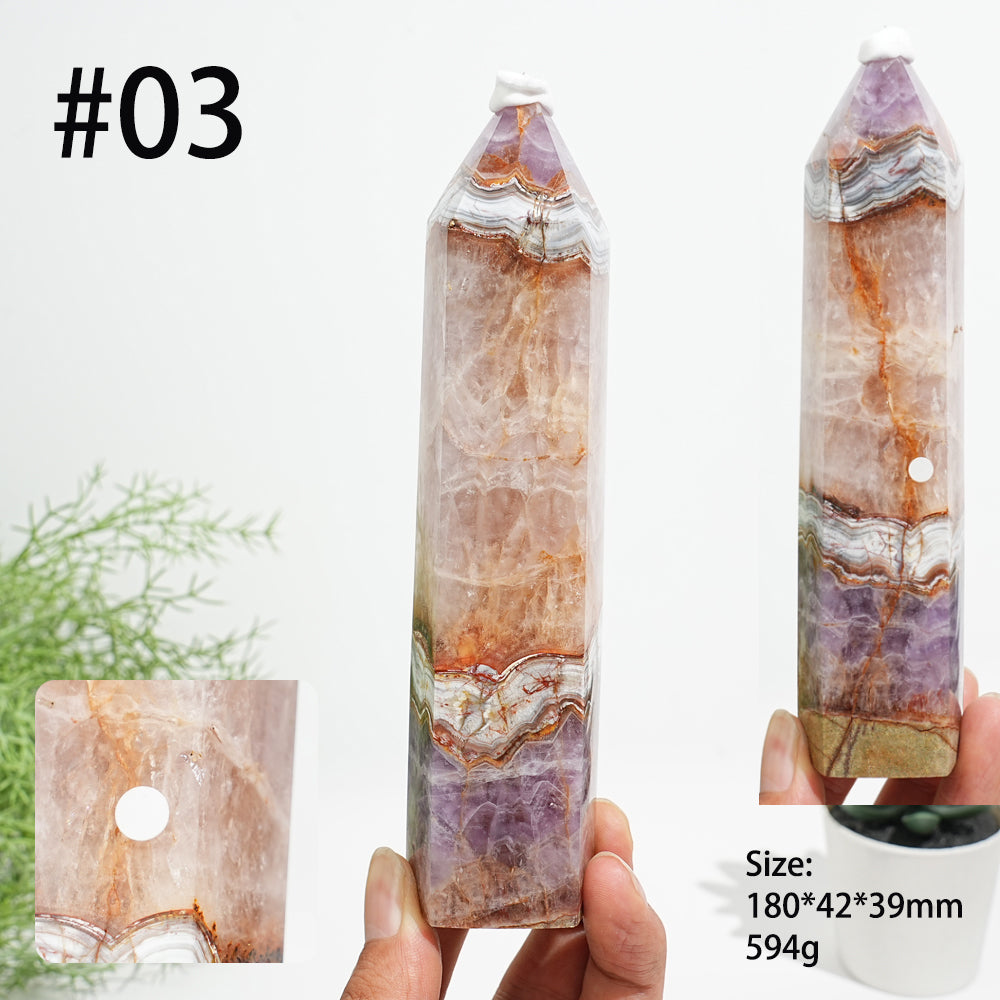 Unique,A Slightly Imperfect Natural Crystal Amethyst Agate Point