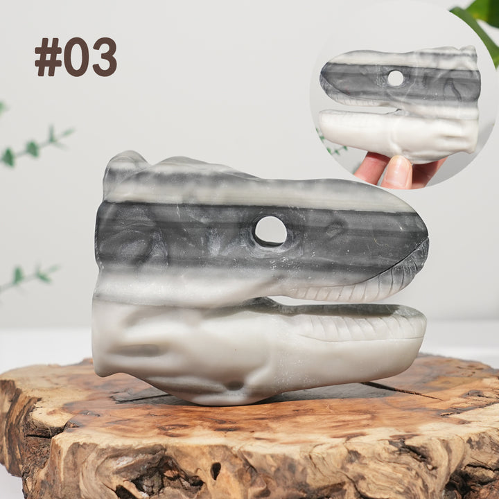 Unique,Natural Carving Dinosaur Skull