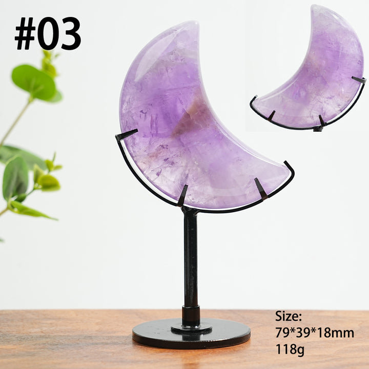 Unique,Natural Ametrine Crystal Carving Moon