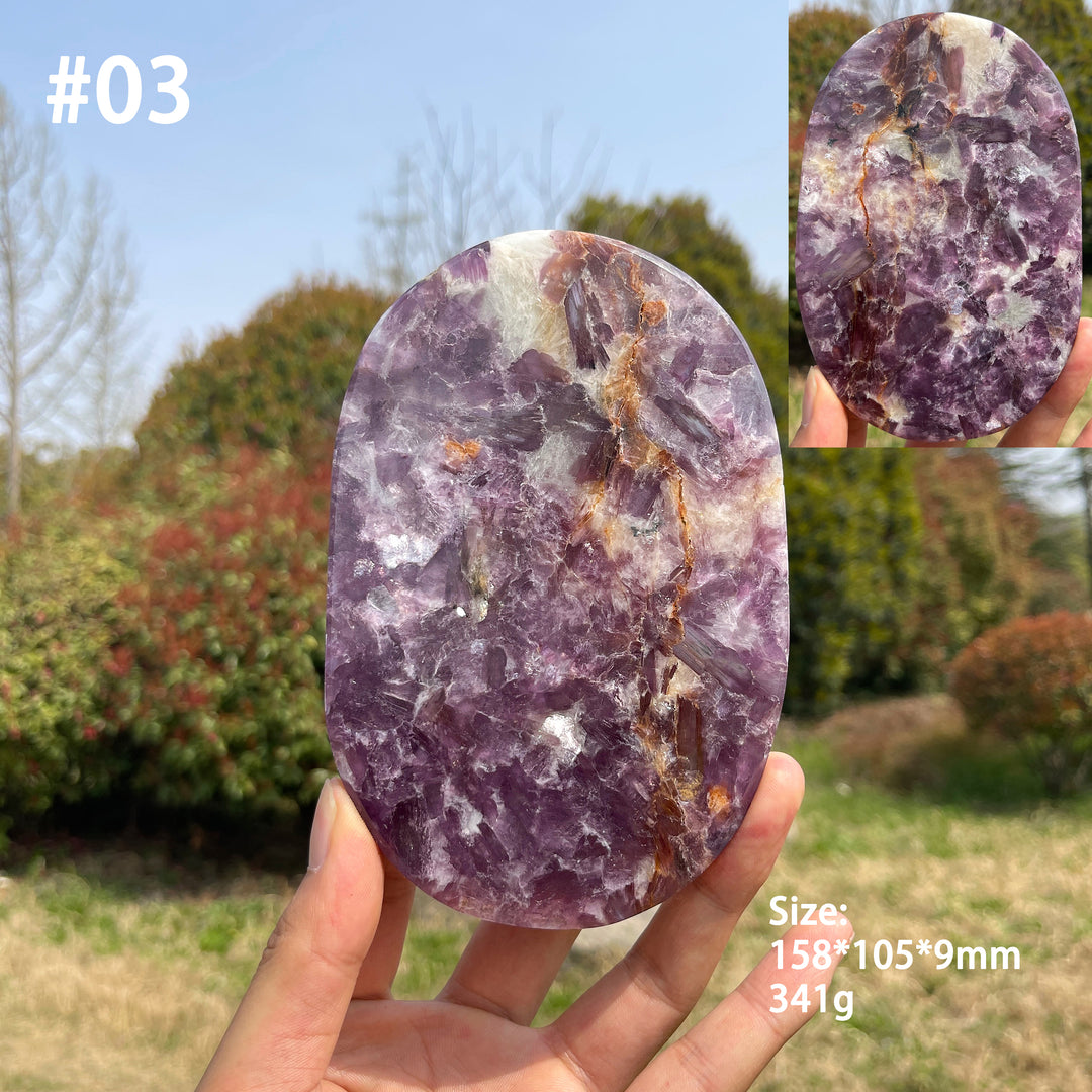 Unique,Natural Crystal Lepidolite Slice
