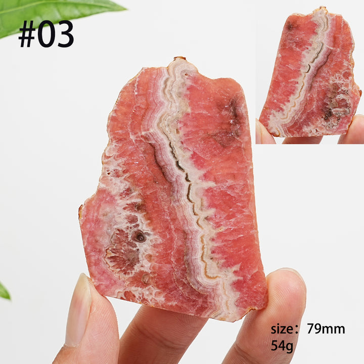 Unique,Natural Rhodochrosite Crystal Slice