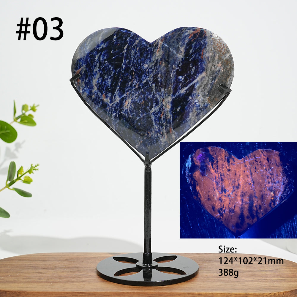 Unique,Natural Crystal Sodalite Heart