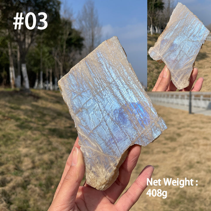 Unique,Natural Crystal Moonstone Slices