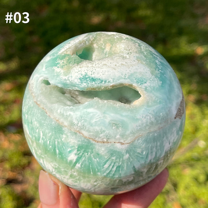 Unique,Natural Crystal Hemimorphite Sphere