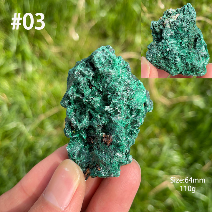 Unique,Natural Crystal Acicular Malachite Raw