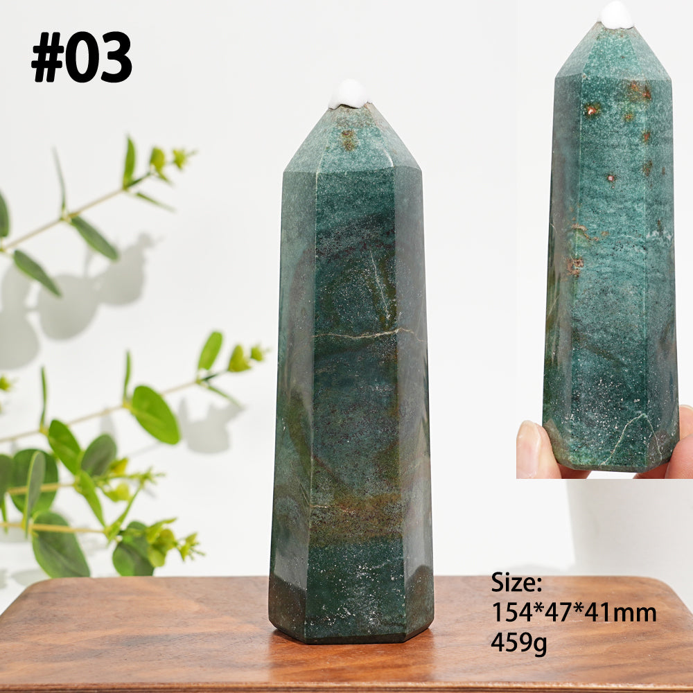 Unique,Natural Crystal Ocean Jasper Point