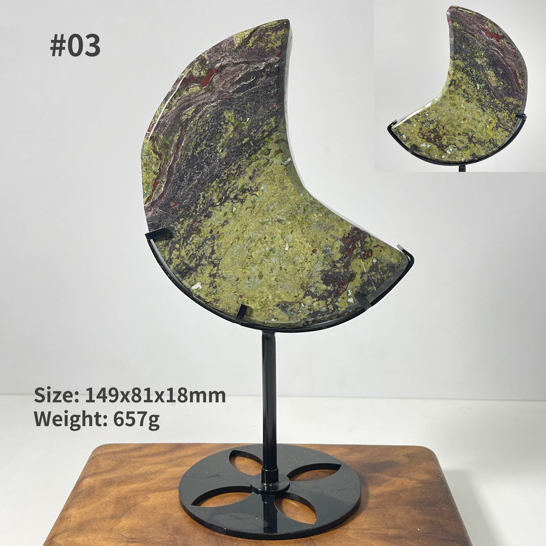 Unique, Natural Dragon Blood Stone Moon