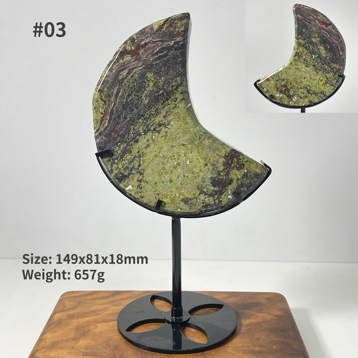 Unique, Natural Dragon Blood Stone Moon